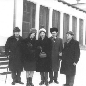 Rodzina z Kresów z wizytą w Polsce Fabian Nowicki, Maria Niemczuk, Janina i Józef Nowiccy, Stanisław Nowicki Duszniki Zdrój 1968 rok