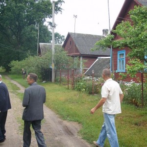 Hremiacze , spacer po wsi Walery , Sasza i Wiaczesław