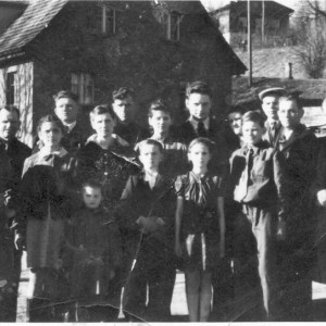 Helena i Stanisław Nowiccy z Rodziną Duszniki Zdrój ul. Dworcowa 1949 rok